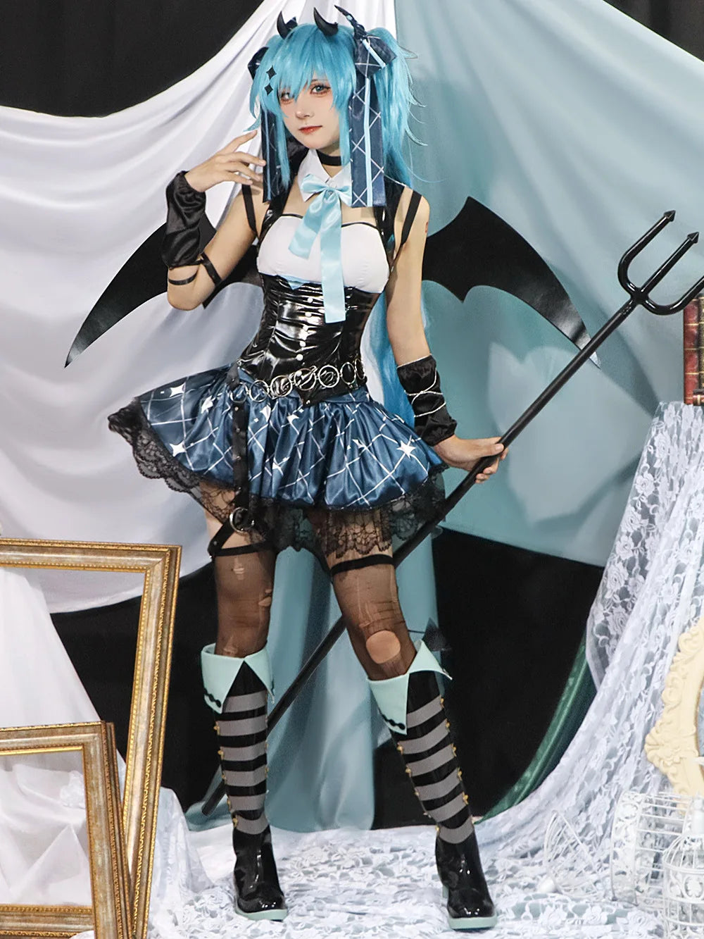 Demon Miku Devil Cosplay Costume & Accessories Set ATHLEXES