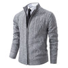 Velvet Warmth High Collar Cardigan for Men - Winter Knitwear ATHLEXES
