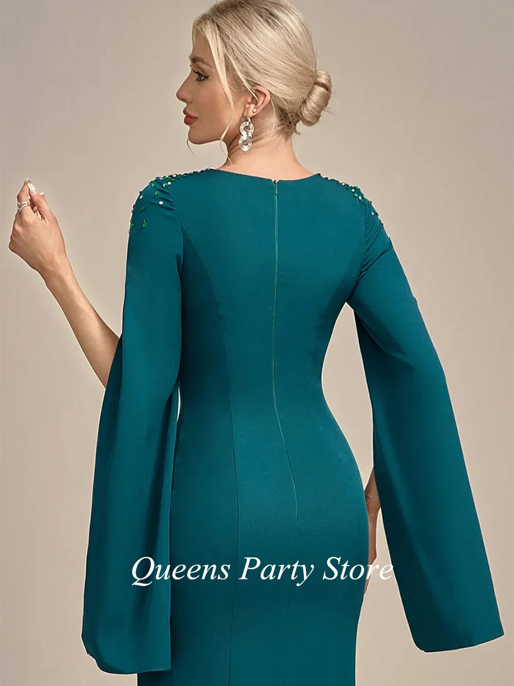 Mermaid Elegance: Beaded Mother of the Bride Gown ATHLEXES