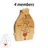 Personalized Wooden Bear Family Puzzle Decor Gift ATHLEXES