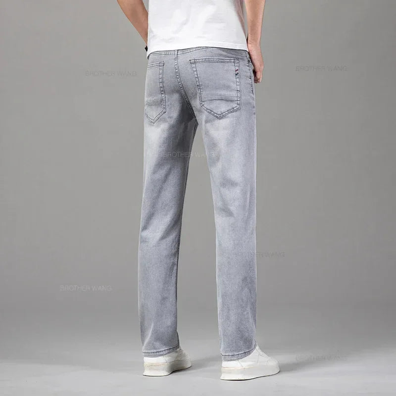 Stylish Gray Soft Fit Men's Summer Jeans ATHLEXES