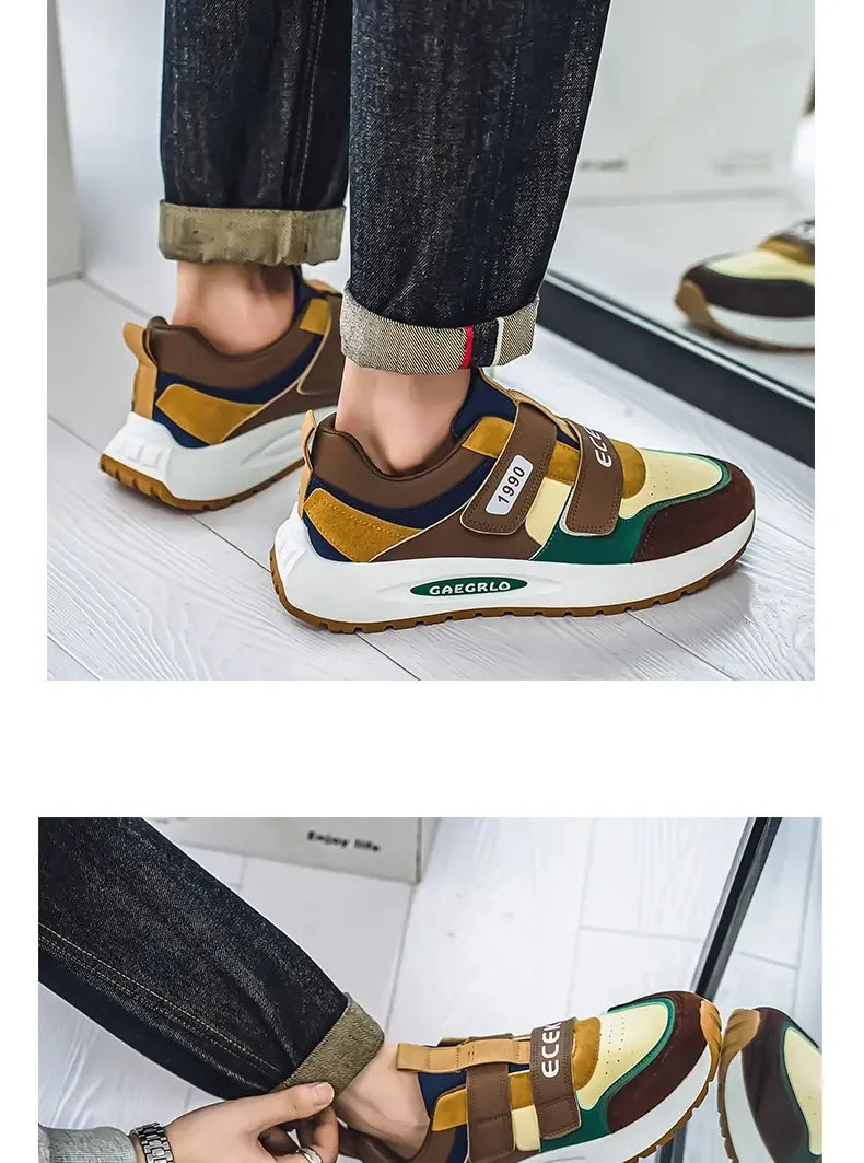 Retro Patchwork Men's Fashion Sneakers for Outdoor Sport ATHLEXES