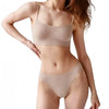 Women Seamless Bra Set High Cut Thong Panties Wire Free Lingerie ATHLEXES