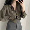 Elegant Casual White Long Sleeve Blouse ATHLEXES