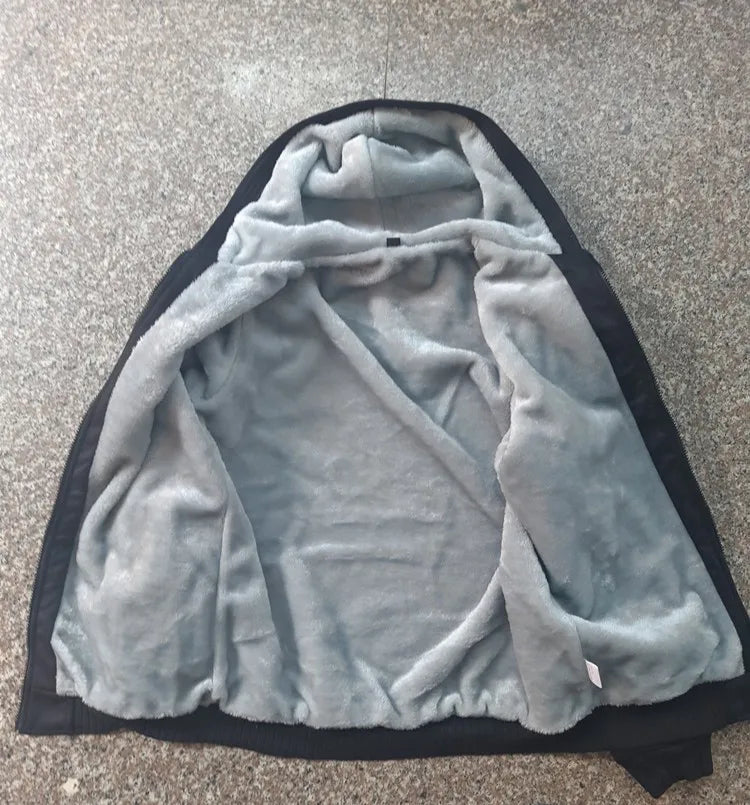 Camouflage Custom Logo Faux Fur Hoodie Jacket ATHLEXES