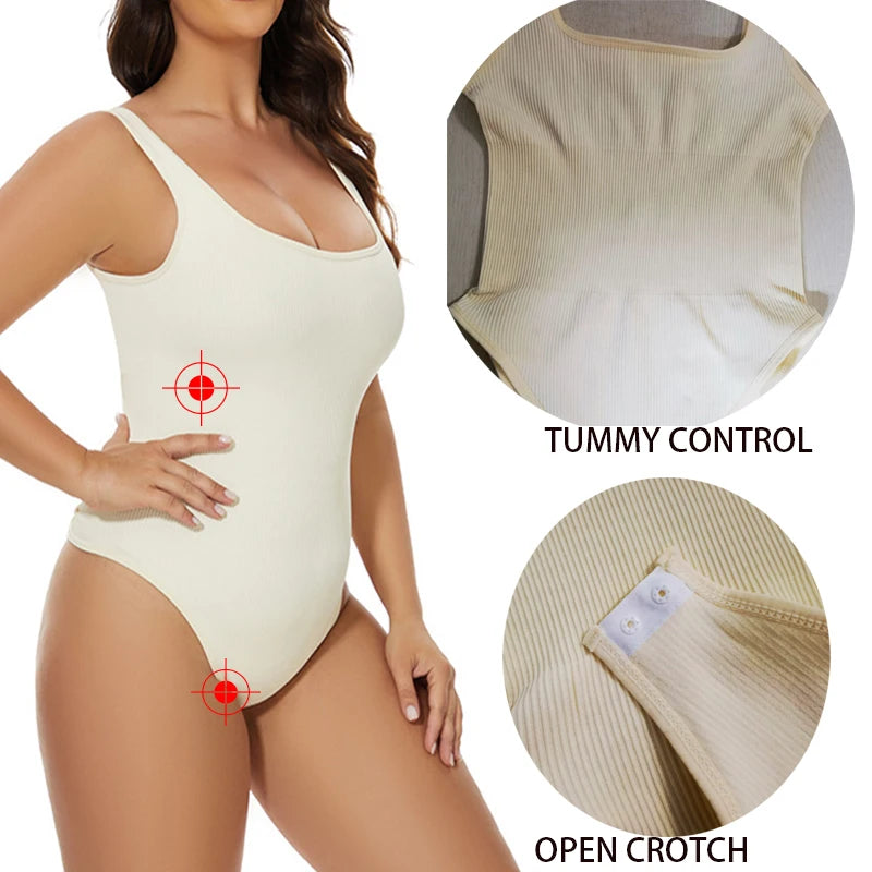 GUUDIA Ribbed Tummy Control Shaping Jumpsuit ATHLEXES