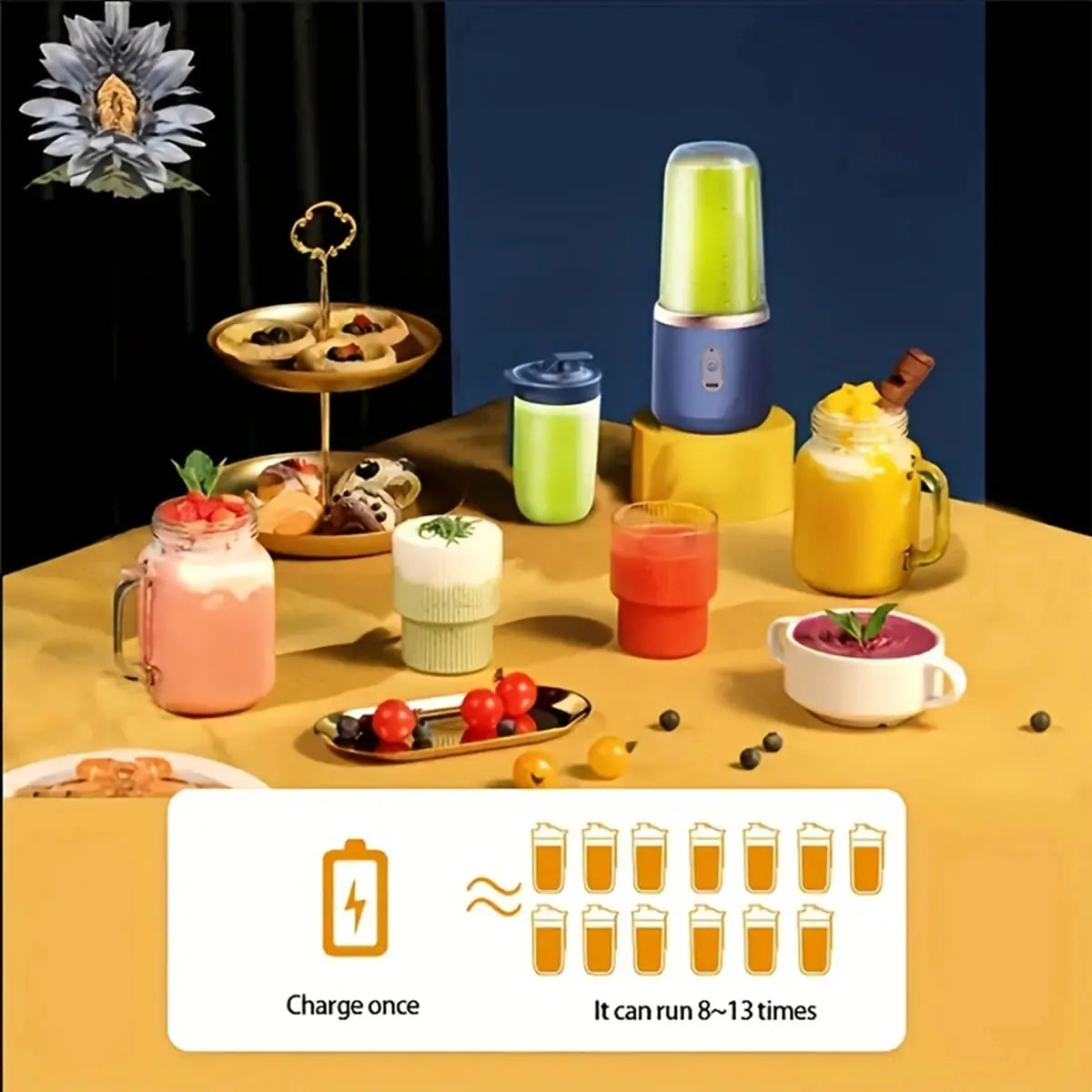 BlendPro 6-Blade Electric Portable Juice and Smoothie Maker ATHLEXES