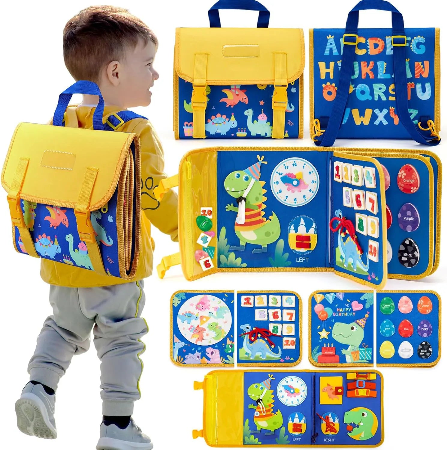 Toddler Sensory and Educational Busy Board Backpack ATHLEXES