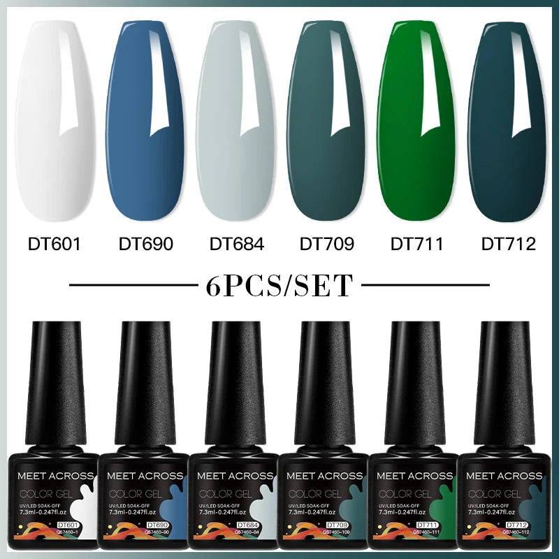 NailArt Pro 6pc UV Gel Polish Kit for Manicure ATHLEXES
