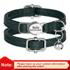 Engraved Luxury PU Leather Cat Collar ATHLEXES