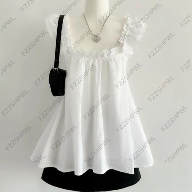 Retro Lace Trim Bow Crop Top for Women ATHLEXES
