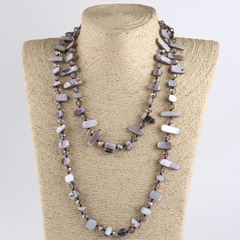 Rainbow Crystal Shell Necklace for Womenâ??s Gift ATHLEXES