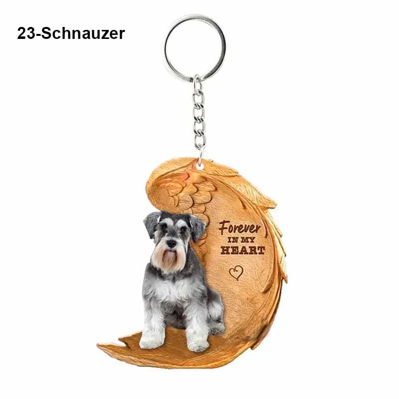 Heartfelt Dog Angel Pendant Keychain ATHLEXES