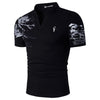 Stylish Slim Fit Print Collar Casual Tee for Men ATHLEXES