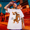 ZAZOMDE Retro Cartoon Tiger Oversized Tee ATHLEXES