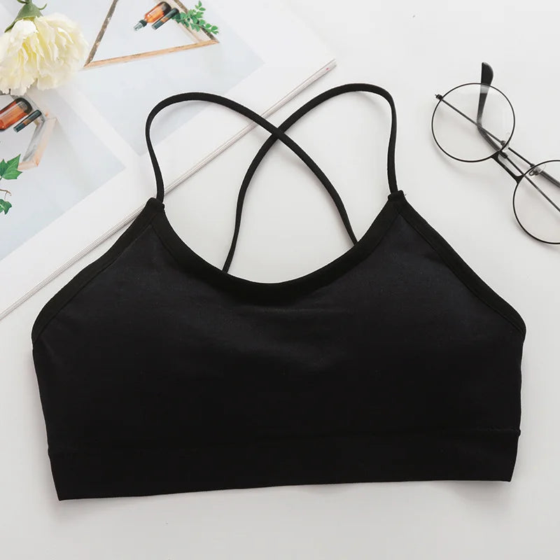 Elegant Cross Strap Yoga Bra for Active Women ATHLEXES