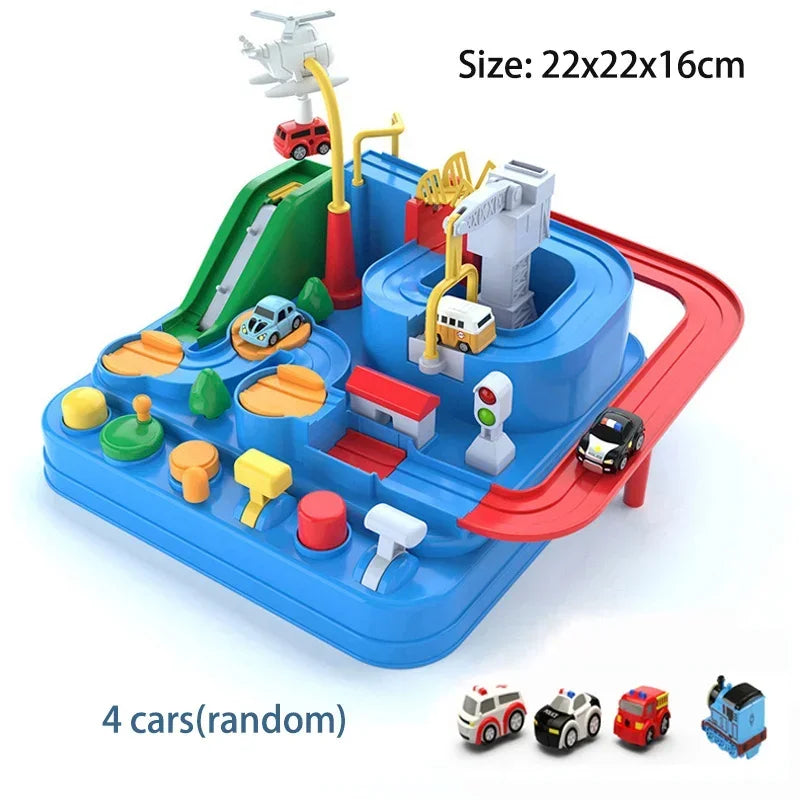 Racing Adventure Rail Car Model Toy Set for Kids ATHLEXES
