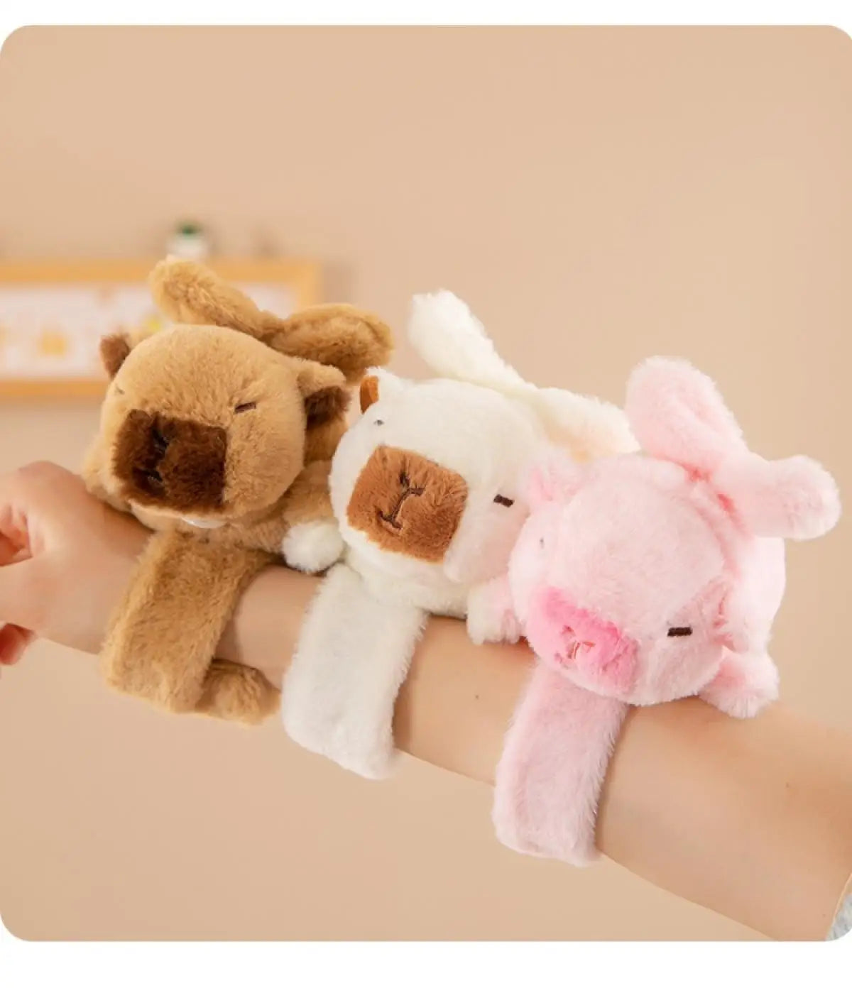 Kawaii Capybara Plush Slap Bracelet Toy ATHLEXES