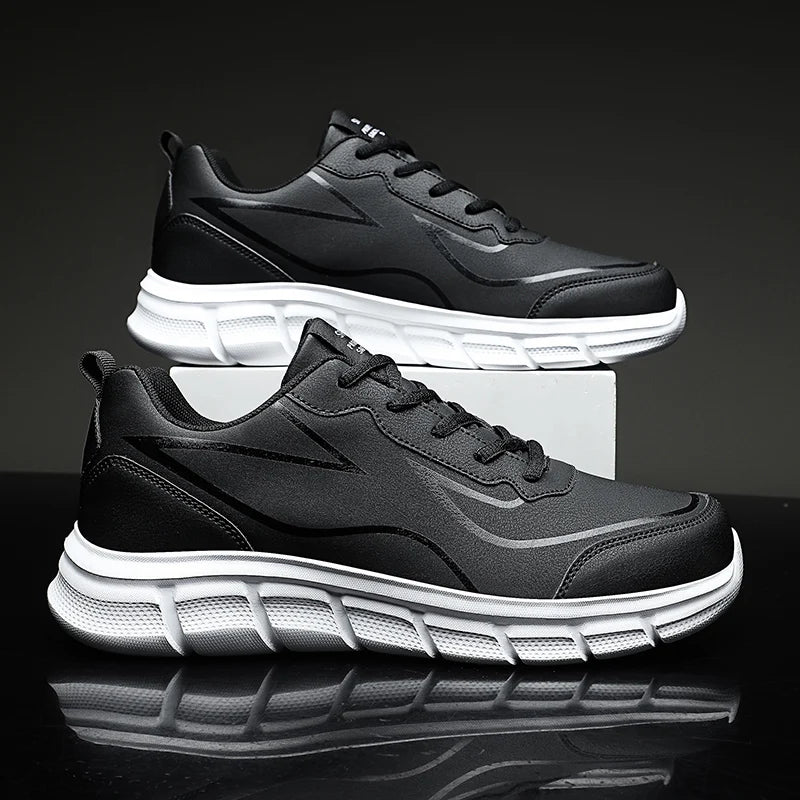 YRZL Black Waterproof Running Shoes for All-Weather Comfort ATHLEXES