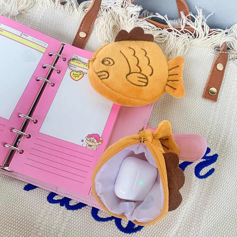Cute Plush Snapper Fish Coin Purse Wristlet Wallet ATHLEXES
