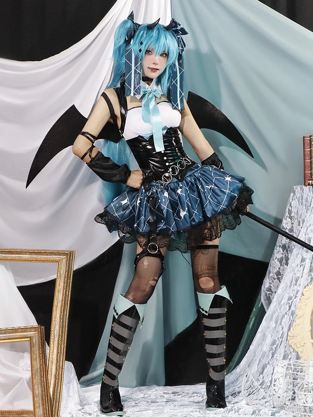 Demon Miku Devil Cosplay Costume & Accessories Set ATHLEXES