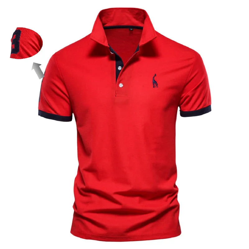 AIOPESON Men's Cotton Slim Fit Polo Shirts Summer Style ATHLEXES