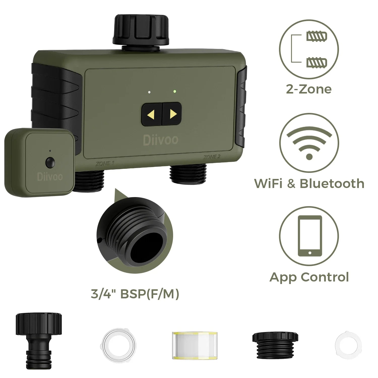 Diivoo Smart WiFi Garden Irrigation Timer with Alexa ATHLEXES