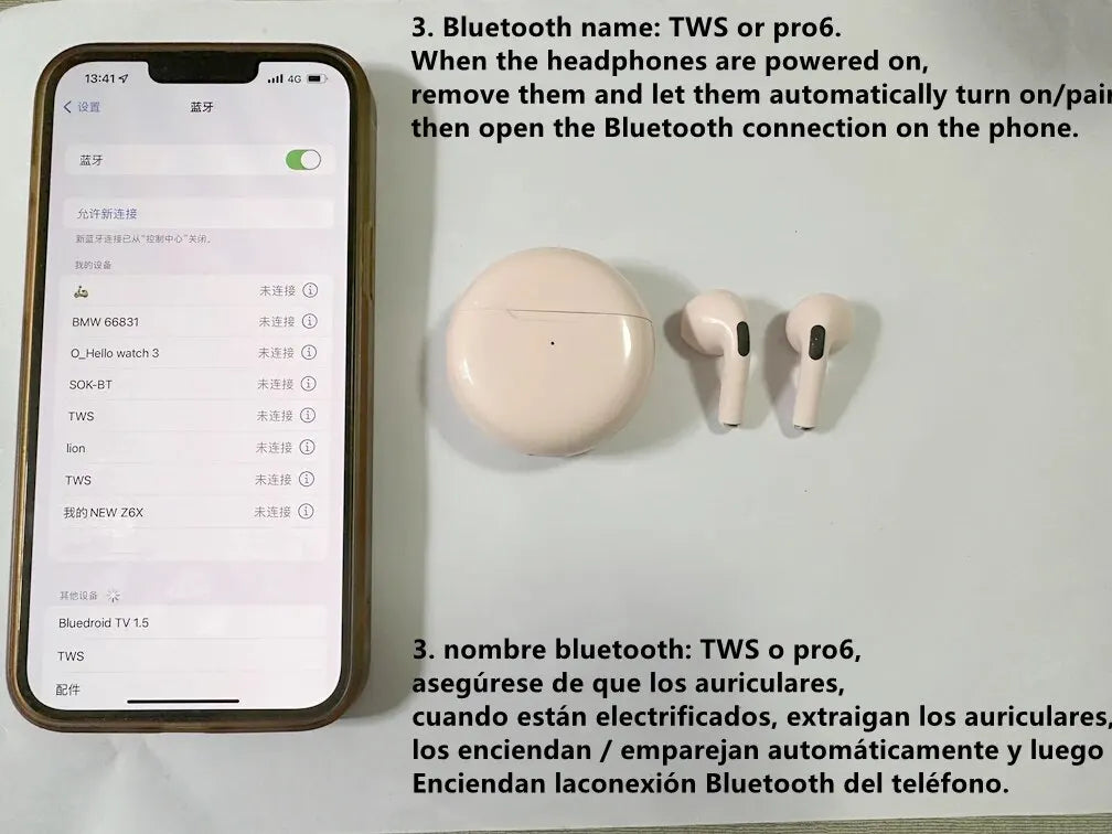 Air Pro 6 Mini TWS Bluetooth Earbuds with Mic ATHLEXES