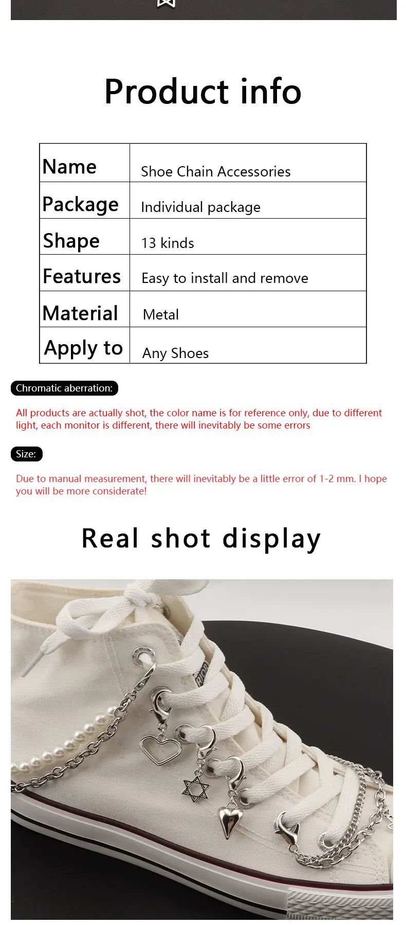 Bling Rhinestone Chain Shoe Decor for Women’s Sneakers and Accessories ATHLEXES