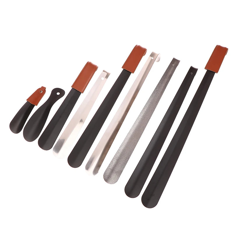 Elegant Stainless Steel Shoe Horn with Leather Cover ATHLEXES