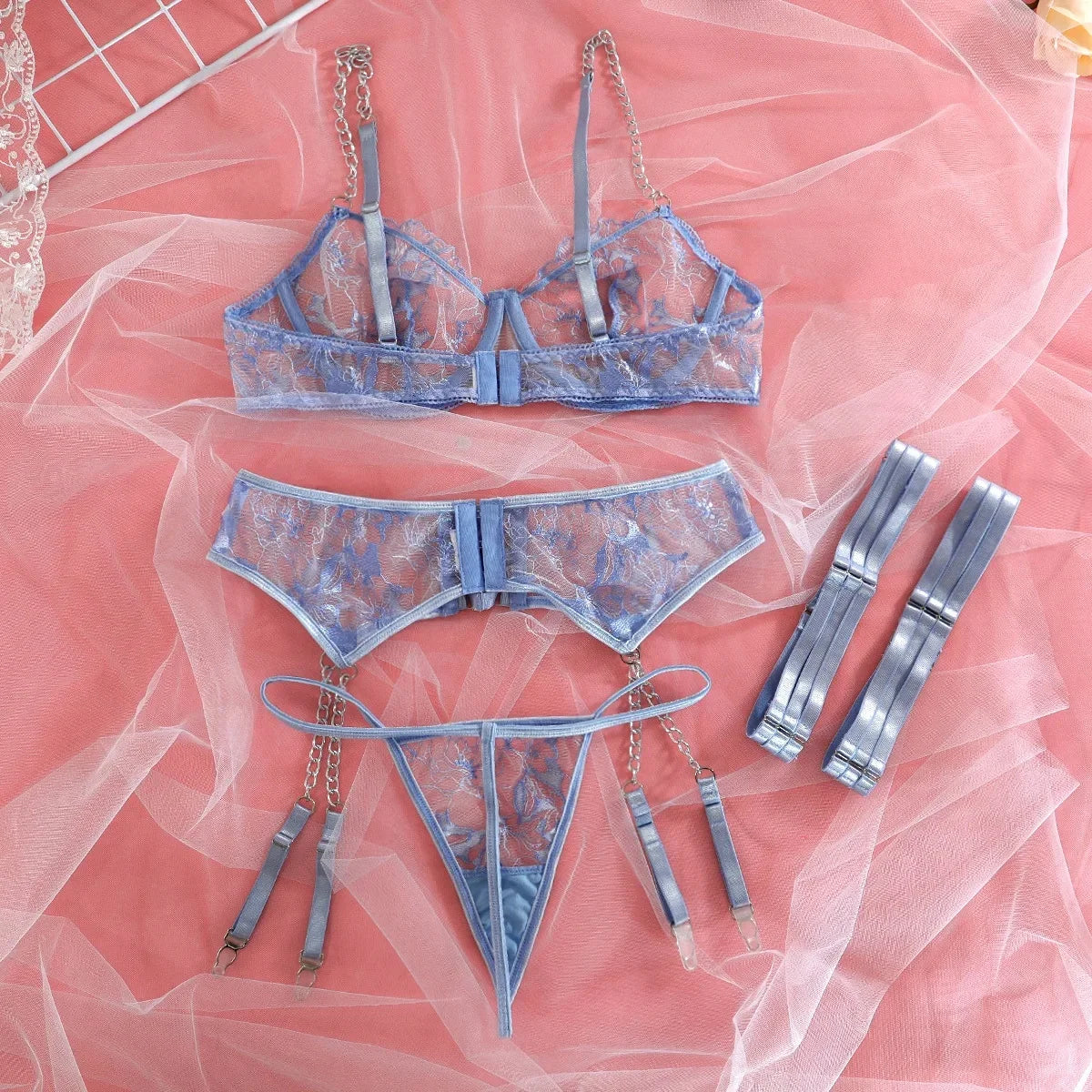 Luxe Floral Embroidery Lingerie Set ATHLEXES