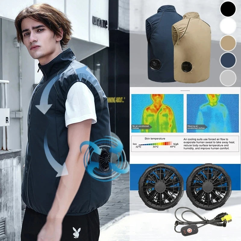 CoolBreeze Summer Cooling Vest for Men ATHLEXES