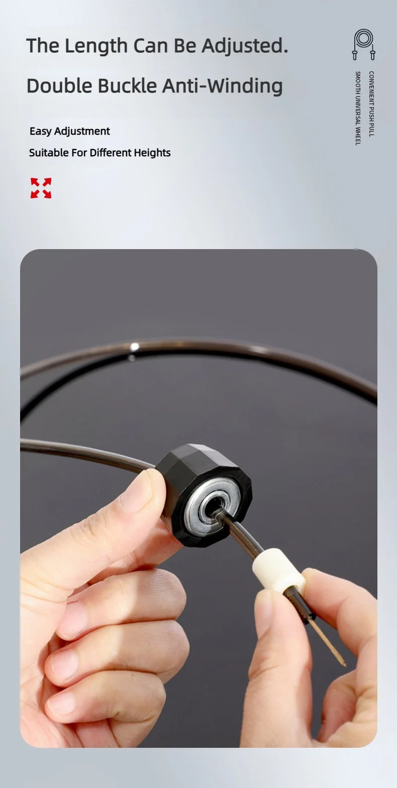 Adjustable Steel Wire Jump Rope for Fitness Training ATHLEXES