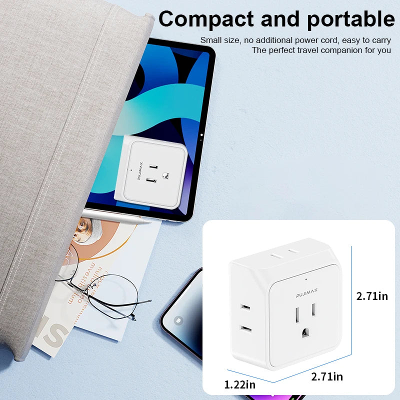 PUJIAMX Premium 5-Socket Surge Protector Strip ATHLEXES