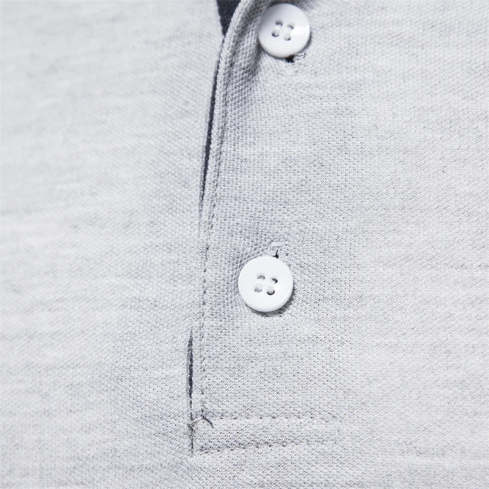 AIOPESON Deer Embroidery Long Sleeve Polo Shirt ATHLEXES