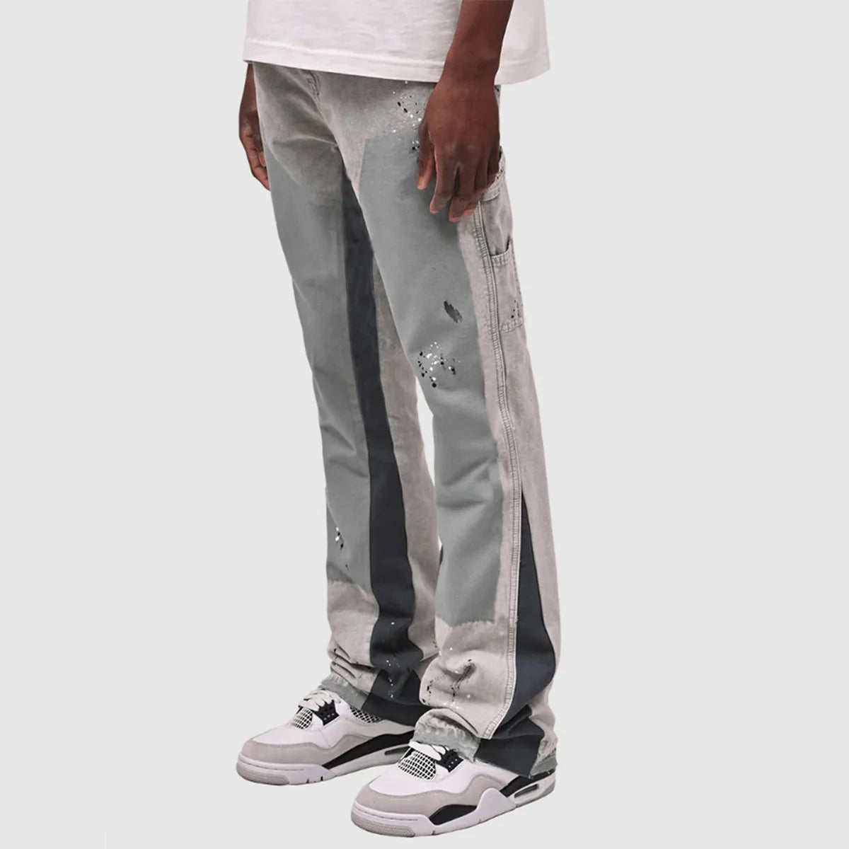 European American Patchwork Flared Denim Pants S-XXL ATHLEXES