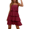 Chic Ruffle Tiered Chiffon Mini Dress for Summer ATHLEXES