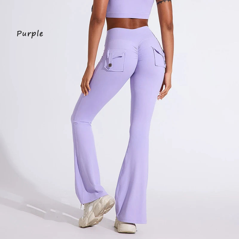 JoyFit High Waisted Bell Bottom Yoga Pants ATHLEXES