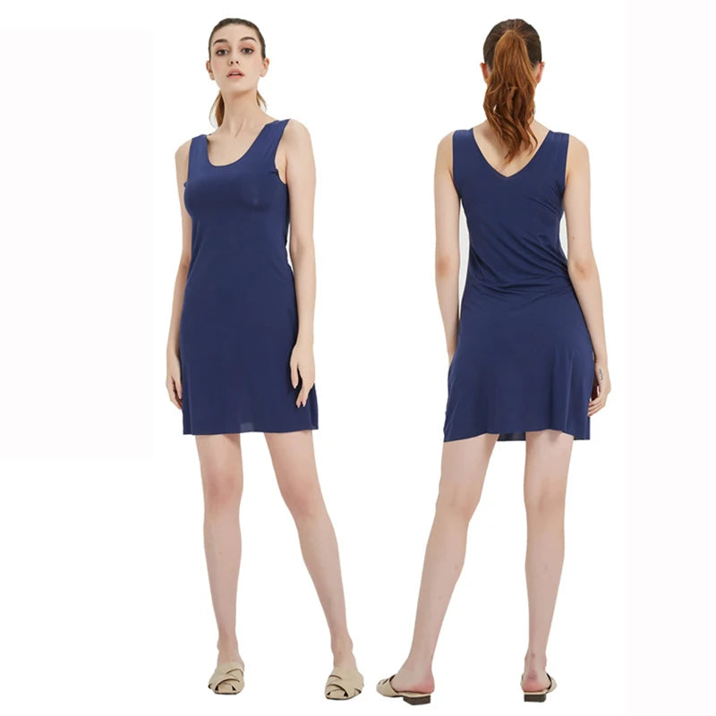 SilkFeel Plus Size Full Slip Dress ATHLEXES
