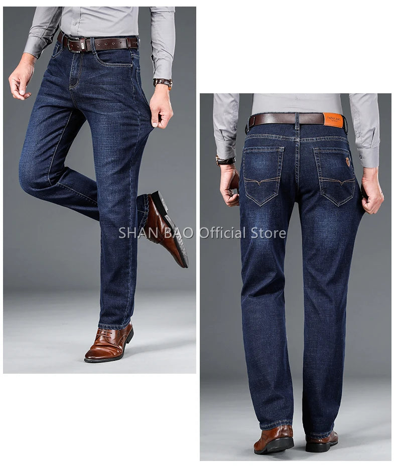 Shan Bao Classic Straight Stretch Denim Jeans ATHLEXES