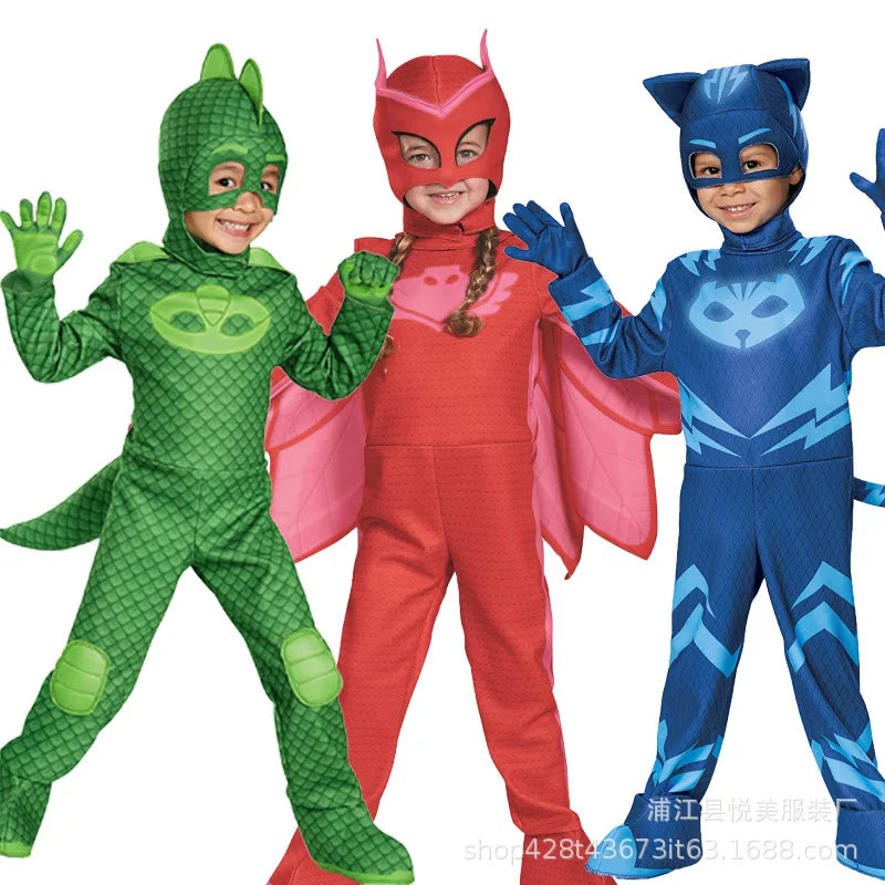 Anime Hero Blue Pajama Costume with Mask Set ATHLEXES