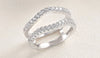 Newshe Sterling Silver Pear Cut Ring Enhancer Set ATHLEXES