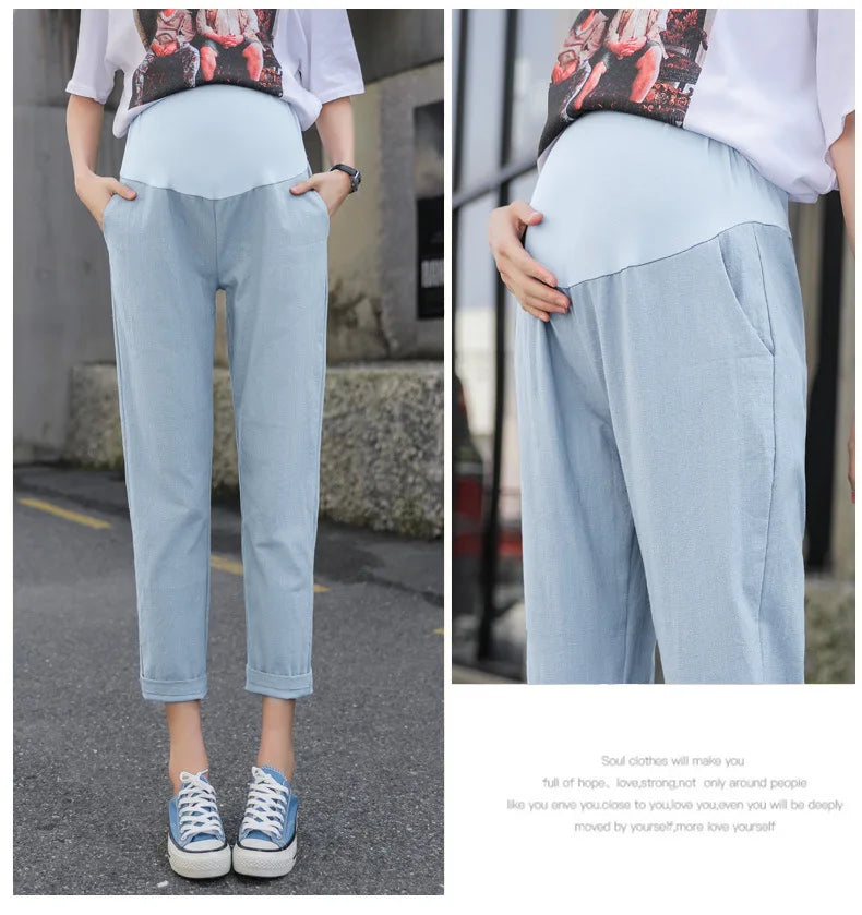 2025 Summer Maternity Loose Fit Casual Trousers ATHLEXES