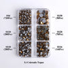 GlamCrystal 1540Pcs Hotfix Glass Rhinestones Set SS6-SS30 ATHLEXES