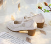 Veowalk Elegant Cotton Mary Jane Block Heels ATHLEXES