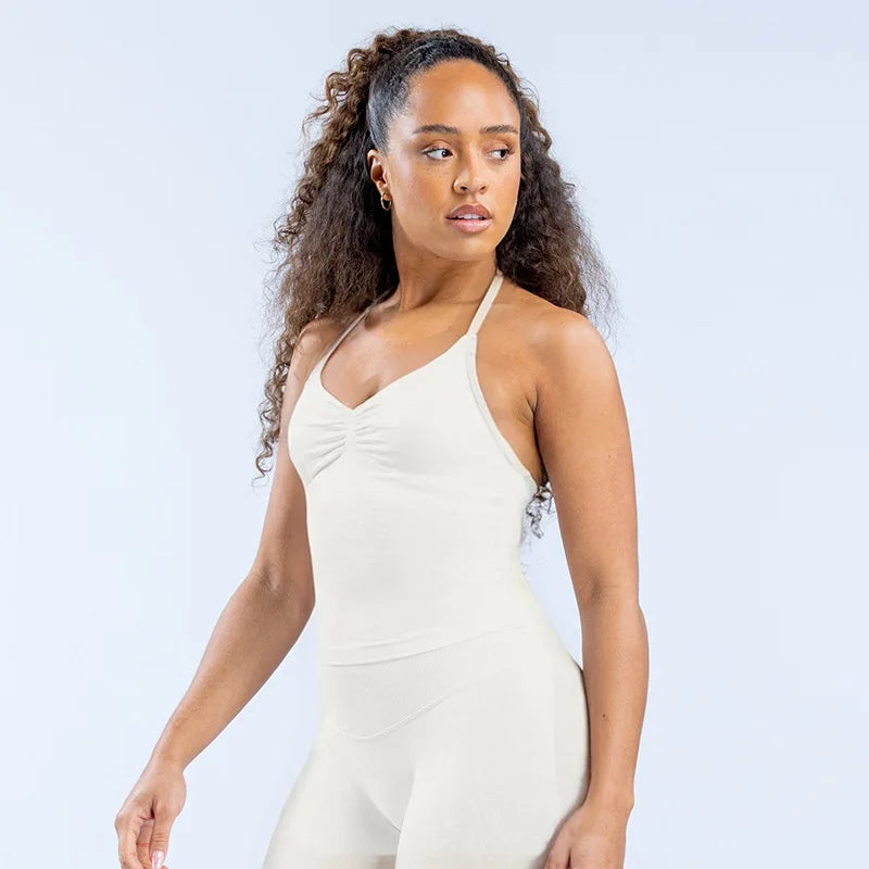 SleekFit V Neck Longline Gym Tank Top ATHLEXES
