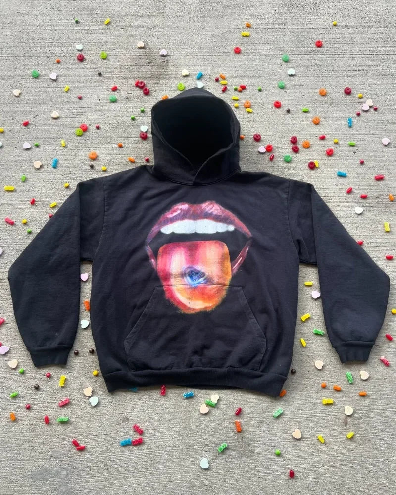 Big Lips Y2K Oversized Hoodie for Trendsetters ATHLEXES
