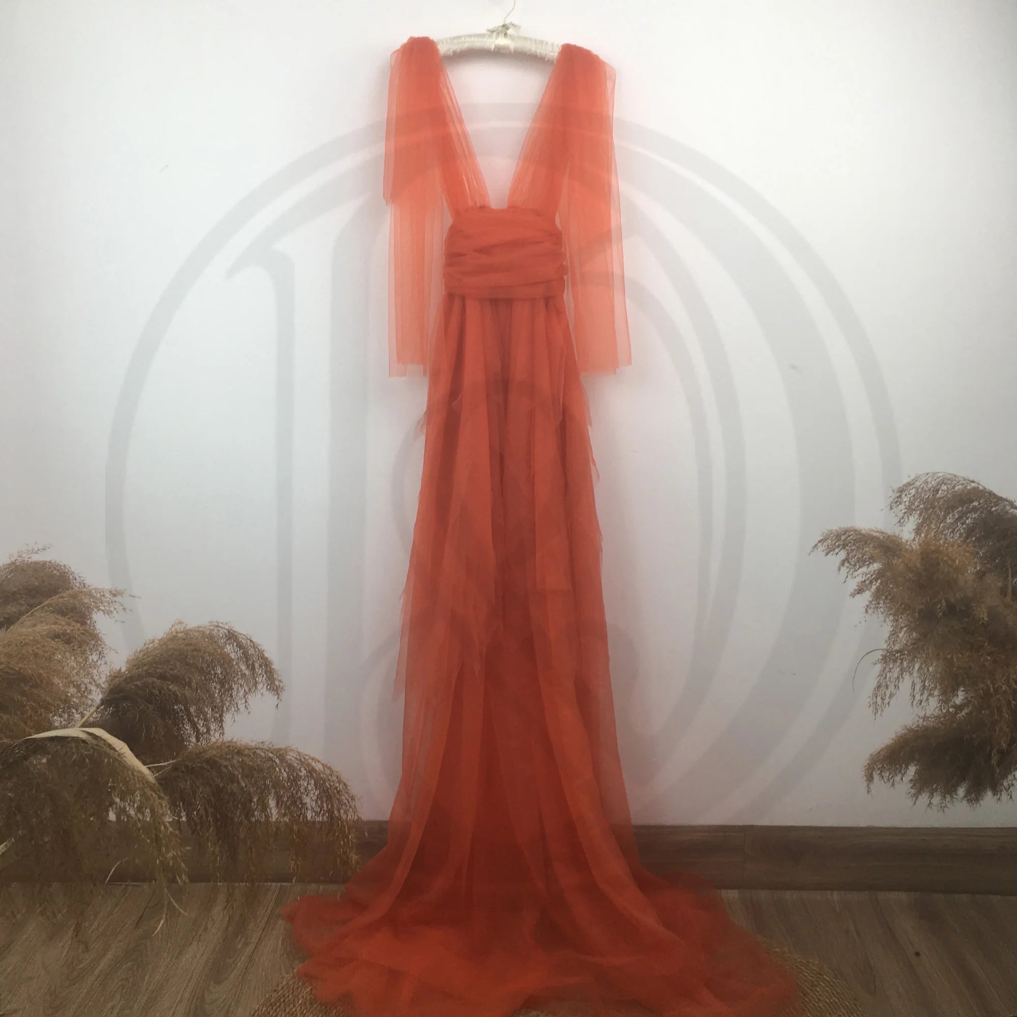 Boho Tulle Maternity Dress for Baby Showers ATHLEXES
