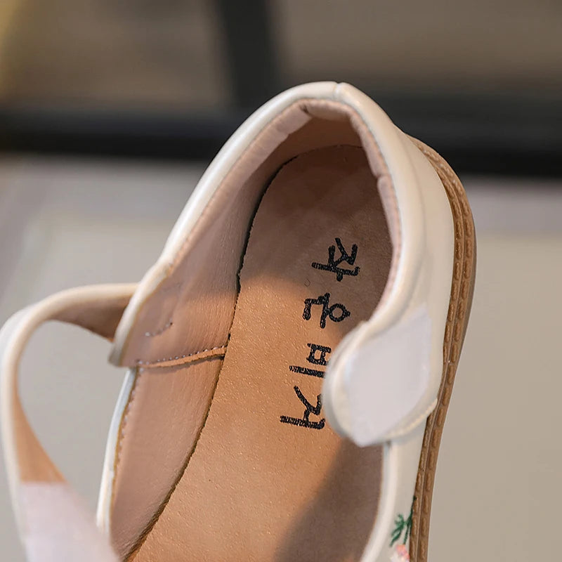 Princess Blossom Leather Mary Janes for Girls ATHLEXES