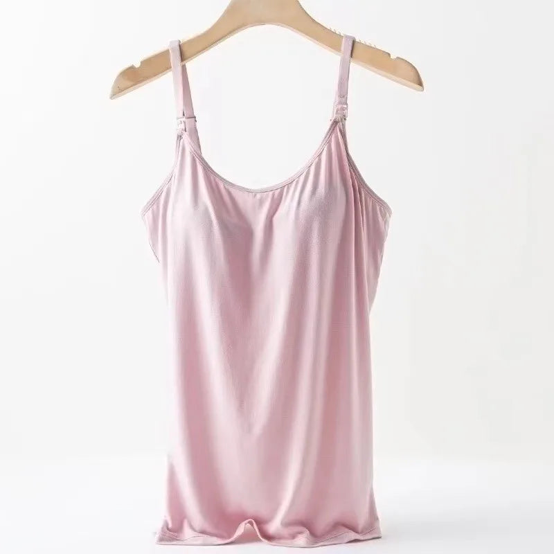 Summer Maternity Nursing Sling Vest with Chest Pad ATHLEXES
